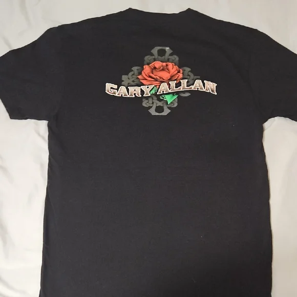 Next Level Apparel GARY ALLAN Black Short Sleeve Concert Tee Women's Sz M - Picture 3 of 4